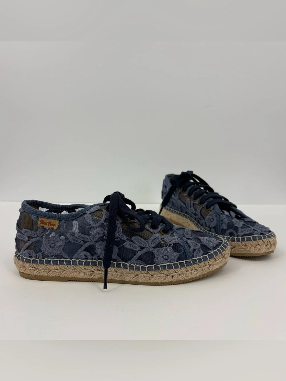 Toni Pons Far Espadrille Lace Sneaker in Blue Women’s Size 37 / 6.5